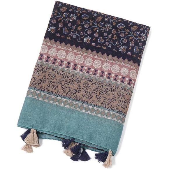 Boho Scarf for Women Floral 10 - Picture 5 of 5